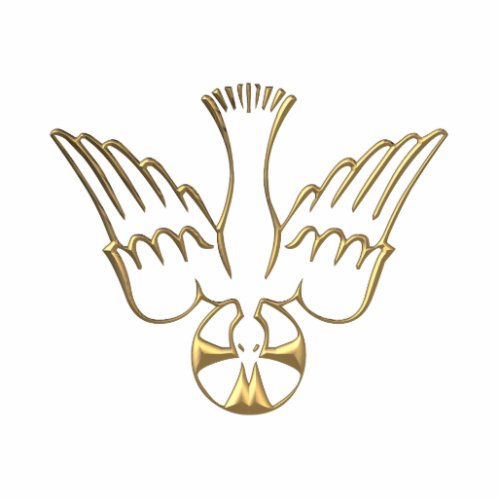 Golden Descent of The Holy Spirit Symbol Cutout