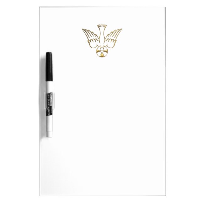 Golden Descent of The Holy Spirit Symbol Dry Erase Board (Front)