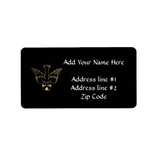Golden Descent of The Holy Spirit Symbol Label