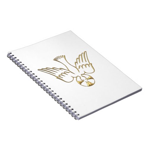 Golden Descent of The Holy Spirit Symbol Notebook