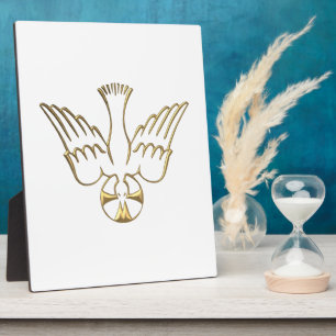 Golden Descent of The Holy Spirit Symbol Plaque