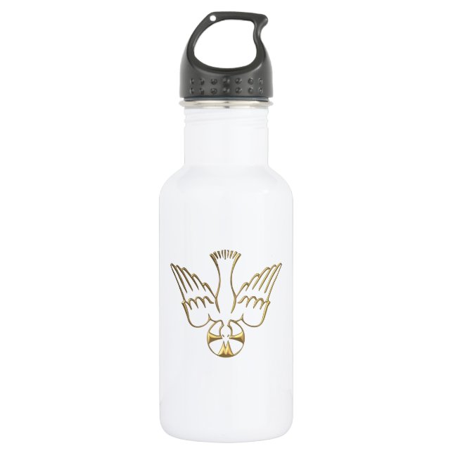 Golden Descent of The Holy Spirit Symbol Water Bottle (Front)