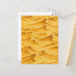 Golden Desert Sand Dunes Postcard
