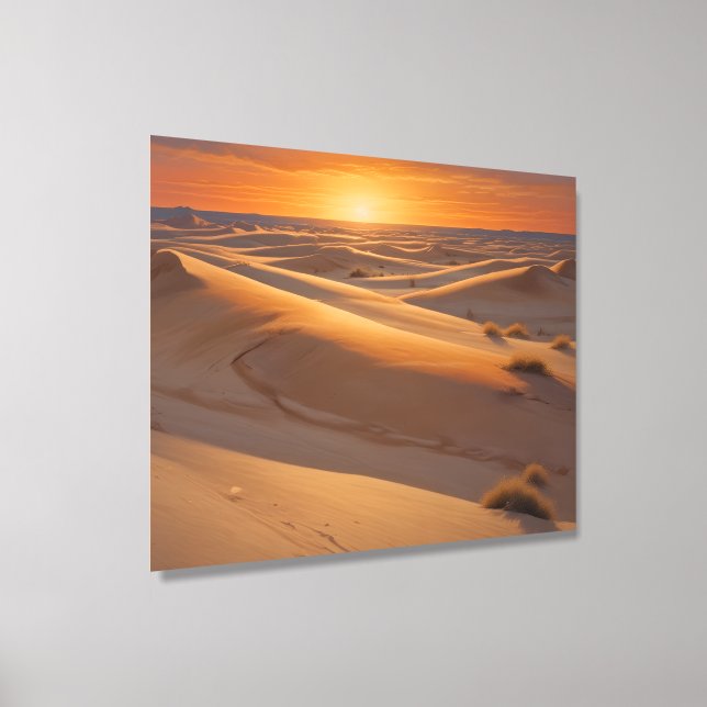 Golden Desert Wood Photo Tile (Angled)