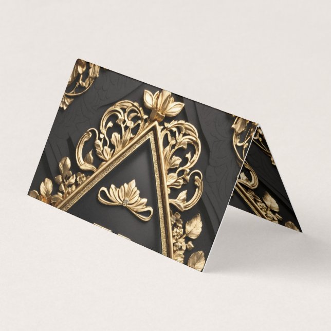 Golden design business card (Front)