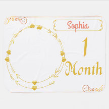 Golden Design customisable Milestone Baby Name