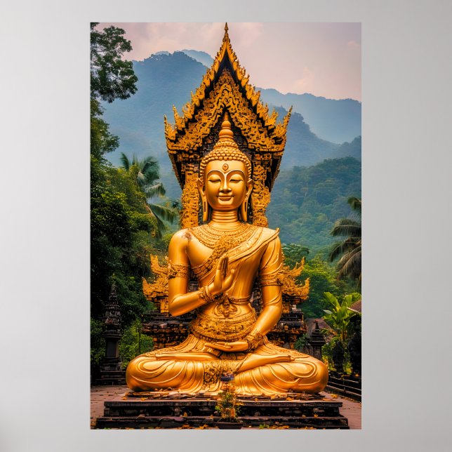 Golden Dhamma in the Northern Hills Poster (Front)