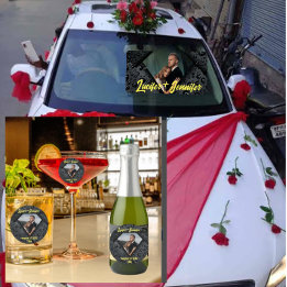 Golden Diamond Modern Elegant Customised Wedding Classic Round Sticker