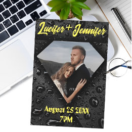 Golden Diamond Modern Elegant Customised Wedding Invitation