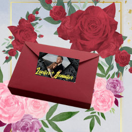 Golden Diamond Modern Elegant Customised Wedding Label