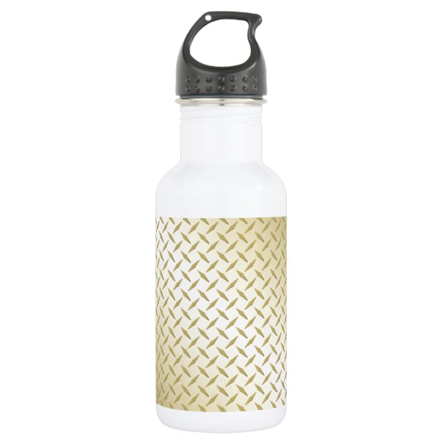 Golden Diamond Plate Water Bottle (Front)