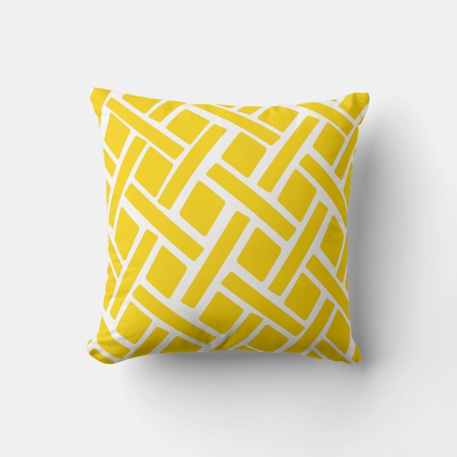 Golden Diamond Throw Pillow (Front)