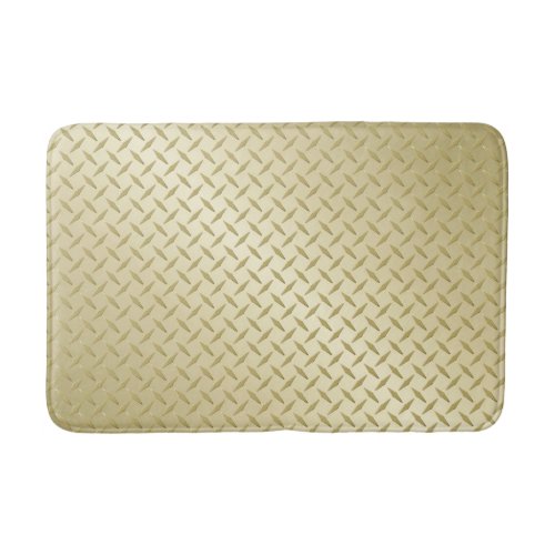 Golden Diamondplate Metal Look Bathroom Mat