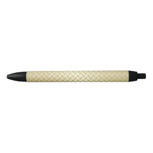 Golden Diamondplate Metal Look Pen