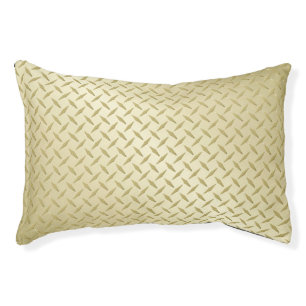 Golden Diamondplate Metal Look Pet Bed