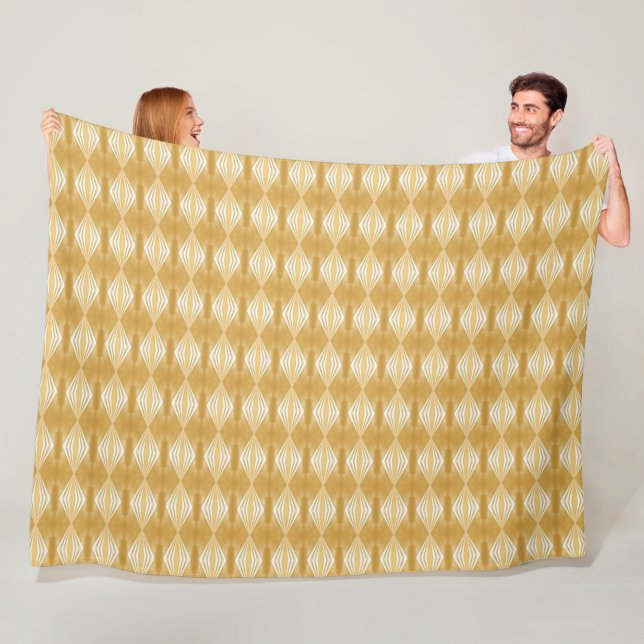 Golden Diamonds Fleece Blanket (In Situ)