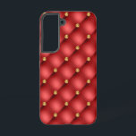 Golden Diamonds Tufted Leather Gemstone Red Samsung Galaxy S22 Case<br><div class="desc">Golden Diamond Tufted Leather Red Gold Personalized Gift - Or Choose / Add Your Favorite Text - Name - Make Your Special Gift - Resize and move or remove and add text / elements with Customization tool. Choose your favorite Font / Size / Color ! Design by MIGNED. Please see...</div>