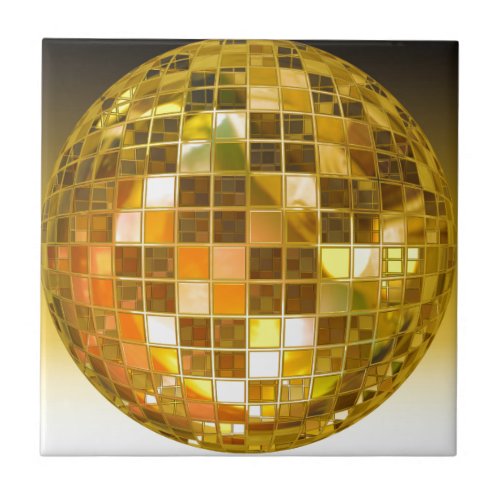 Golden Disco Ball Tile