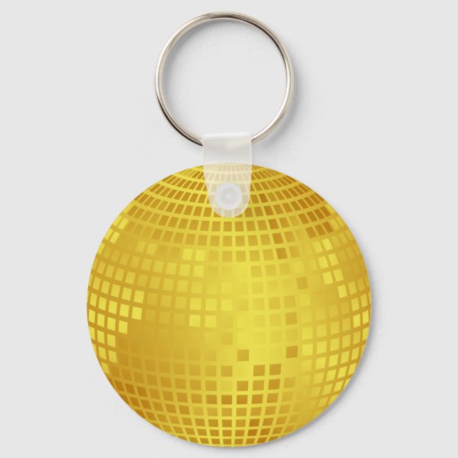 Golden discoball keychain (Front)