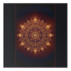Golden Diwali Mandala – Light Within and Around Acrylic Print