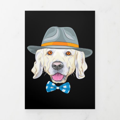 Golden Dog  Dog Lover  Cool Dog Owner  Tri_Fold Announcement