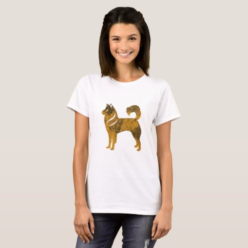 Golden Dog Husky Womens Basic T_Shirt White T_Shirt