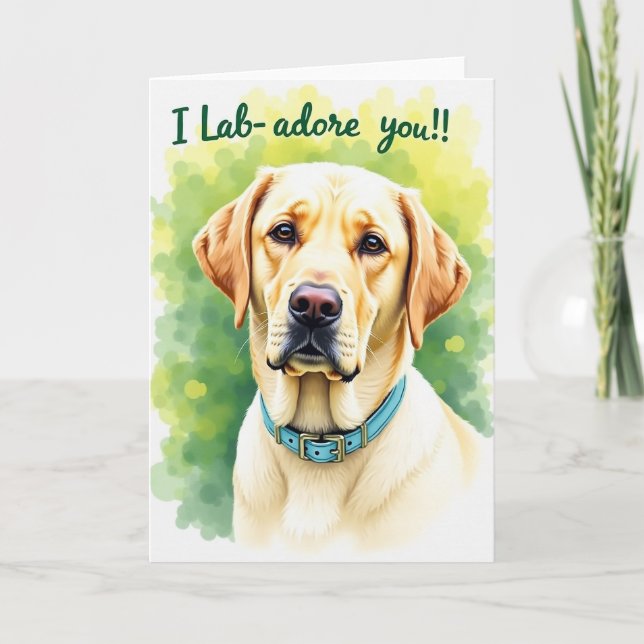 Golden Dog Mother Love Card (Front)
