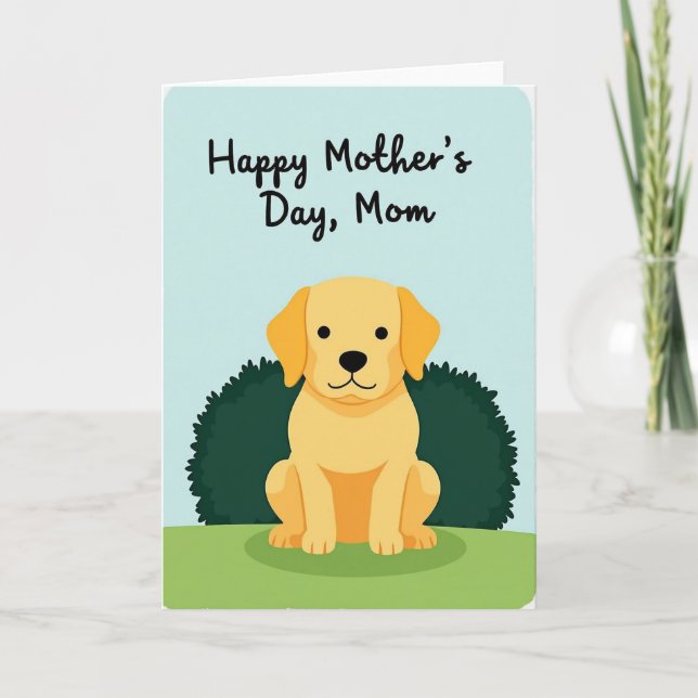 Golden Dog Mothers Day Card (Front)