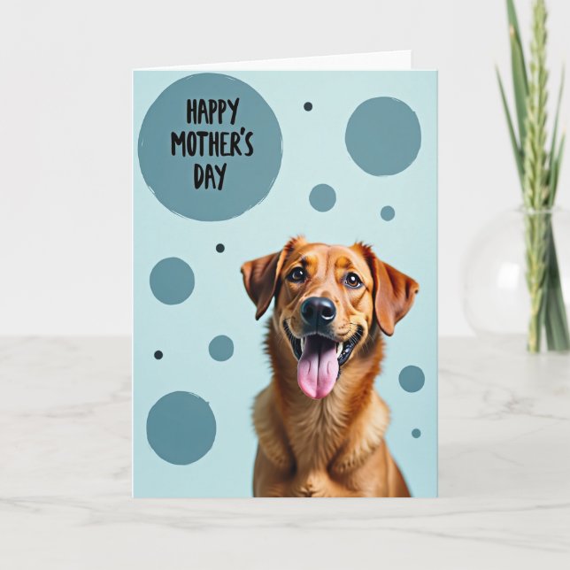 Golden Dog Mothers Day Wish Card (Front)