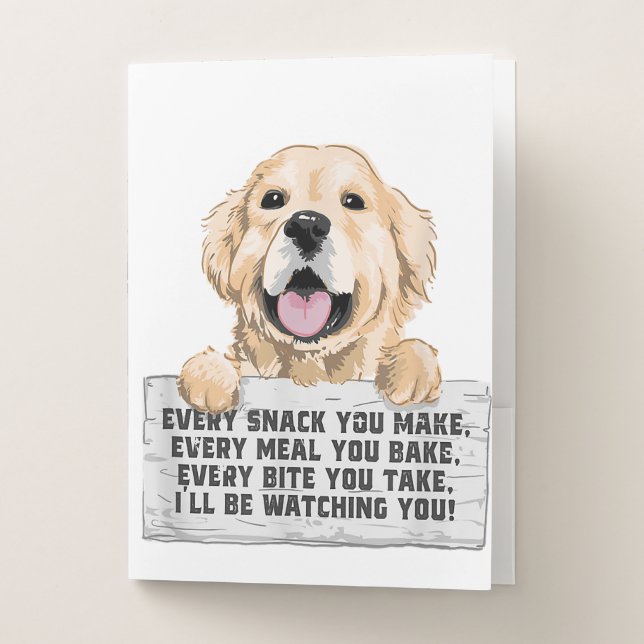 Golden dog pocket folder (Front)