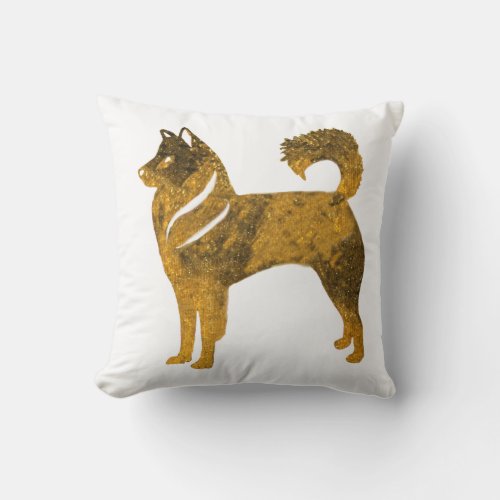 Golden dog Throw Cushion husky