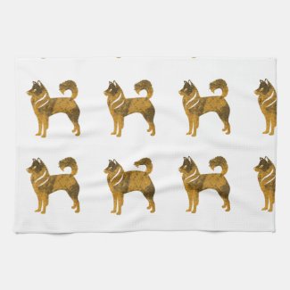 Golden dog Towel Husky