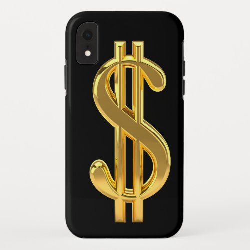 Golden Dollar Sign iPhone Case