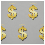 Golden Dollar Sparkling Sign Money Symbol finance Fabric