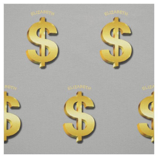 Golden Dollar Sparkling Sign Money Symbol finance Fabric