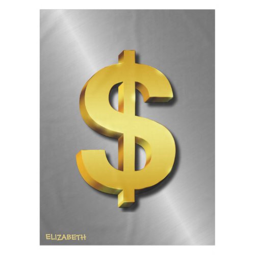 Golden Dollar Sparkling Sign Money Symbol Tablecloth