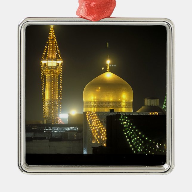 Golden dome of the Imam Reza Shrine Complex at Metal Ornament (Front)