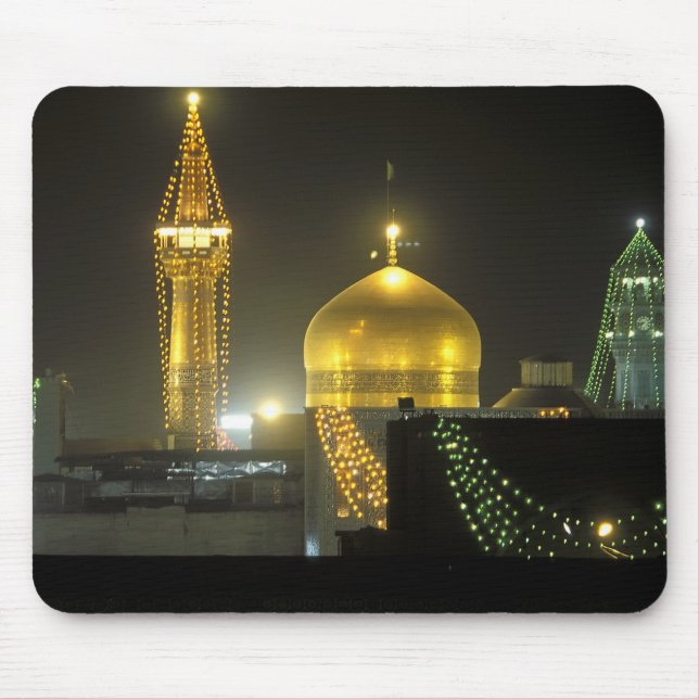 Golden dome of the Imam Reza Shrine Complex at Mouse Pad (Front)