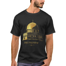 Golden Dome of the Rock T-Shirt – Elegant Black &