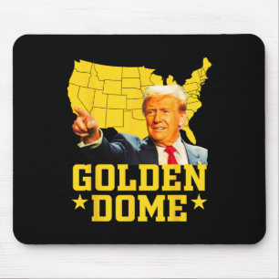 Golden Dome Trump Great American Map Patriotic 4th Mouse Pad