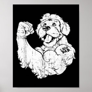 Golden Doodle Biceps Tattoo Dog Breed - Pet I Love Poster