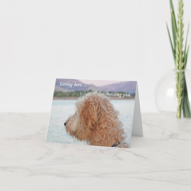 Golden Doodle Card--Missing You Notecard (Front)