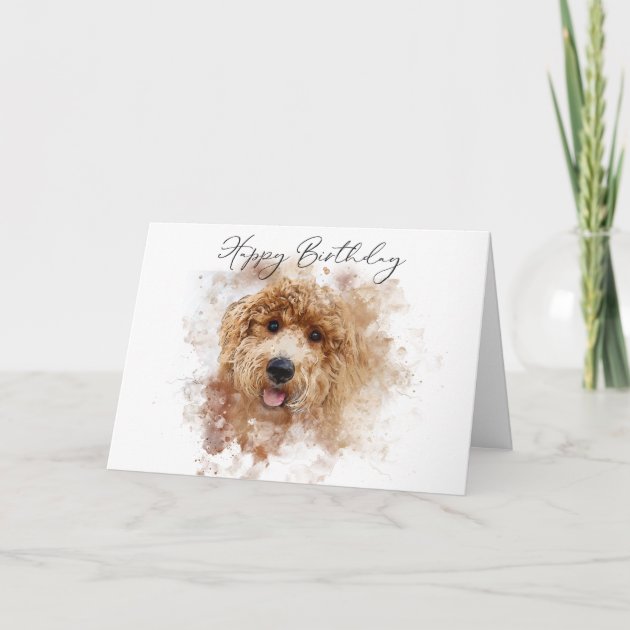 Cavapoo Geburtstagskarte Mit Hunde-Partyhut – Lustig, 145x145 Mm, Aus Recyceltem Papier