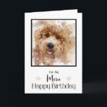 Golden Doodle Cavapoo Happy Birthday Mom Card<br><div class="desc">This beautiful doodle face will make your mother's birthday so much more special.</div>