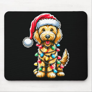 Golden Doodle Christmas Tree Xmas Dog Pajamas Gold Mouse Pad