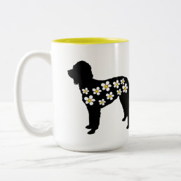 Golden Doodle Coffee Mug Retro Daisy Dogs 