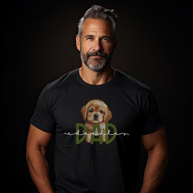 Golden Doodle Dad Green and White Dog Cute T-Shirt (Creator Uploaded)