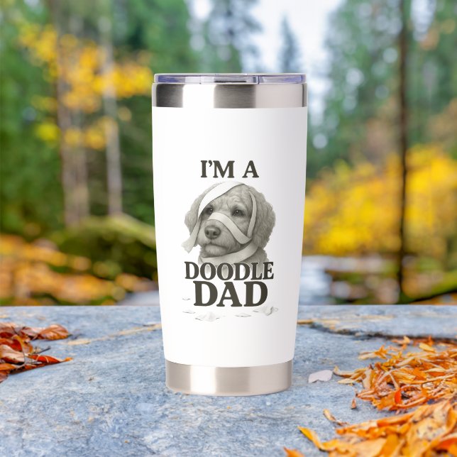 Golden Doodle Dad Mug - Sketch Insulated Tumbler (Outdoor (Rotated))
