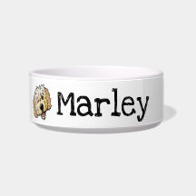 Golden Doodle Dog Bowl Personalized