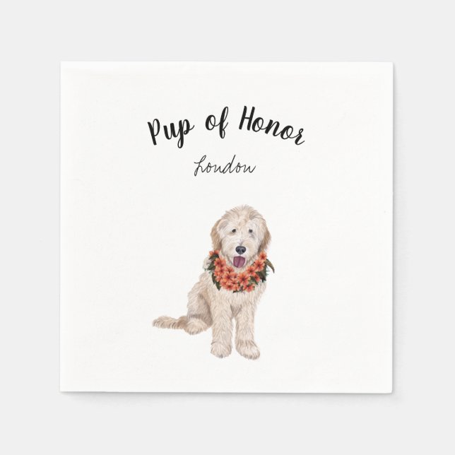 Golden Doodle Dog Cocktail Napkins (Front)